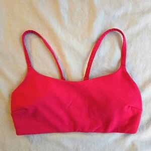 Lululemon Wunder Train Strappy Racer Bra C/D Cup Passionate Hot Pink